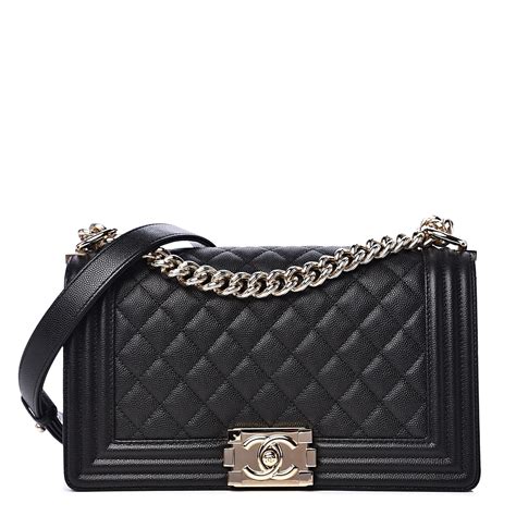 chanel quilted caviar boy bag|What I Wear on Repeat: My Chanel Boy Bag .